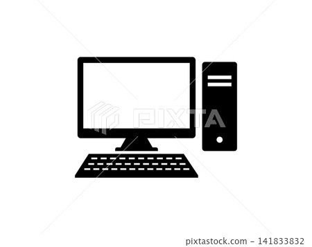 Desktop computer icon Desktop computer icon 141833832