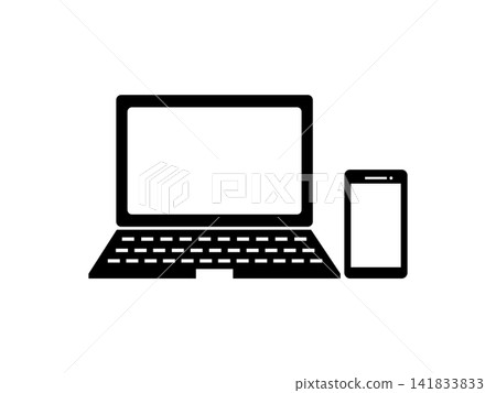 Simple laptop illustration Simple laptop illustration 141833833