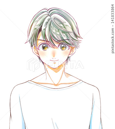 A smiling boy in a white T-shirt A smiling boy in a white T-shirt 141833864