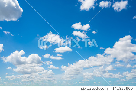 A clear summer sky and white clouds A clear summer sky and white clouds 141833909