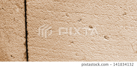 Rough, sepia-toned concrete block wall texture with mortar joints. Rough, sepia-toned concrete block wall texture with mortar joints. 141834132