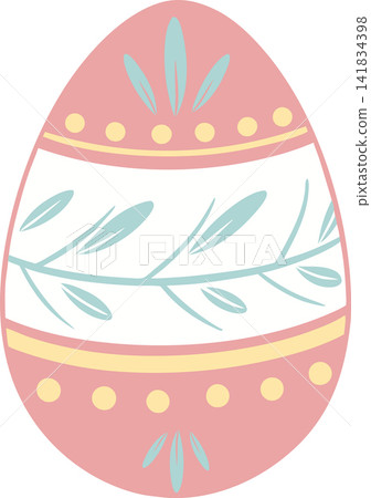 Decorative colorful Easter egg with floral pattern Decorative colorful Easter egg with floral pattern 141834398
