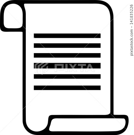 Illustration of a document outline icon Illustration of a document outline icon 141835226