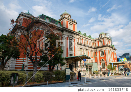 Osaka Central Public city Hall at Nakanoshima Park in autumn, Japan Osaka Central Public city Hall at Nakanoshima Park in autumn, Japan 141835748