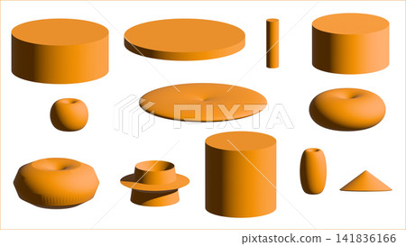 Orange cubes of various shapes. 3D. Comes in a set, making it easy to choose. Orange cubes of various shapes. 3D. Comes in a set, making it easy to choose. 141836166