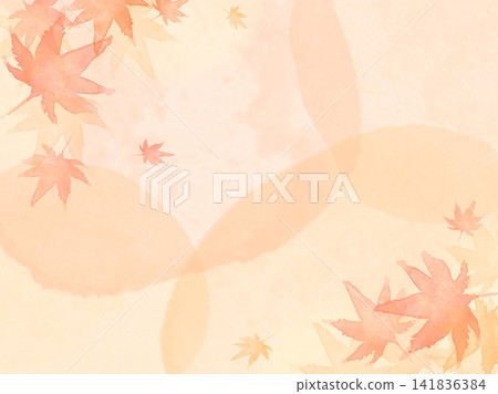 Japanese paper-style maple leaf frame background with copy space - Autumn Japanese-style event flyer banner Japanese paper-style maple leaf frame background with copy space - Autumn Japanese-style event flyer banner 141836384
