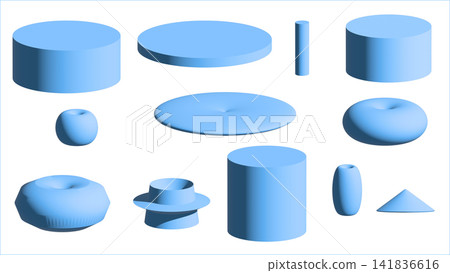 一組藍色的3D影像。簡單的立方體。 一組藍色的3D影像。簡單的立方體。 141836616