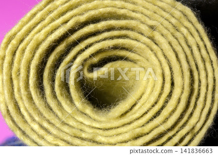 A close-up of a women's wool scarf folded A close-up of a women's wool scarf folded 141836663
