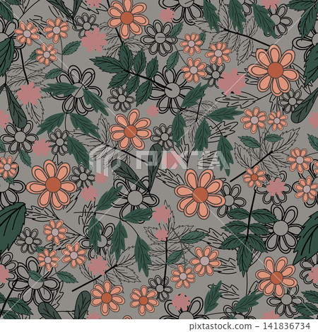 embroidery, floral, pattern 141836734