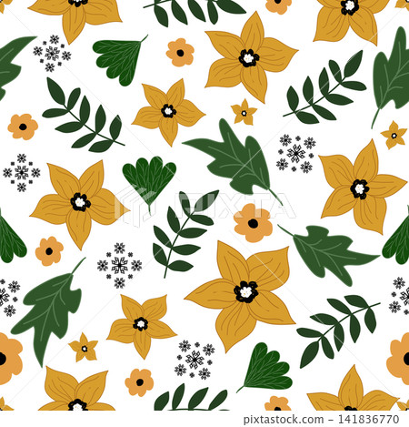Floral pattern seamless ,flower branches seamless pattern , vector , illustration ,flowers pattern design Seamless flower pattern with colorful little flowers. Simple flat bright flowers background Floral pattern seamless ,flower branches seamless pattern , vector , illustration ,flowers pattern design Seamless flower pattern with colorful little flowers. Simple flat bright flowers background 141836770
