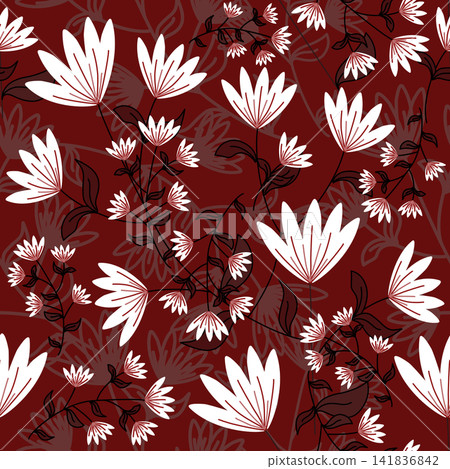 Floral pattern seamless ,flower branches seamless pattern , vector , illustration ,flowers pattern design Seamless flower pattern with colorful little flowers. Simple flat bright flowers background Floral pattern seamless ,flower branches seamless pattern , vector , illustration ,flowers pattern design Seamless flower pattern with colorful little flowers. Simple flat bright flowers background 141836842