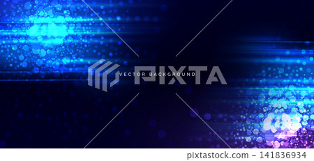 Futuristic digital data technology Background with dotted pattern element glowing. 141836934