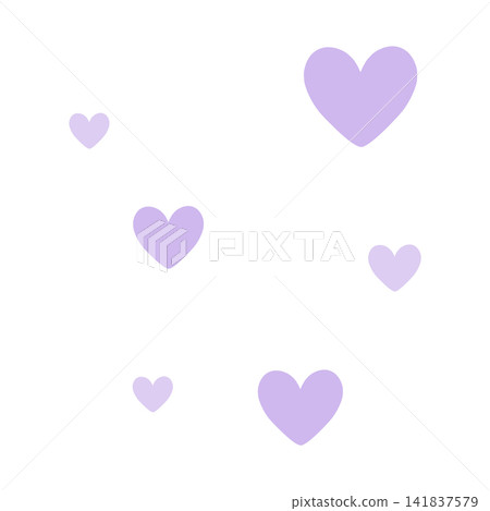 Light purple hearts of various sizes Light purple hearts of various sizes 141837579
