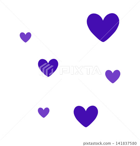 Purple big and small hearts 141837580