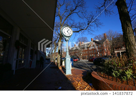 Harvard University campus and historic neighborhood in Cambridge, Boston Harvard University campus and historic neighborhood in Cambridge, Boston 141837872