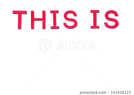 Red sign This is on blue with grids by side Red sign This is on blue with grids by side 141838123