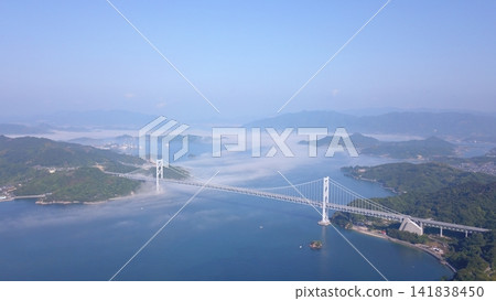 因島橋和海霧 因島橋和海霧 141838450