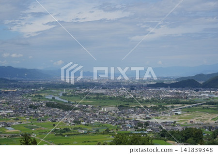 善光寺平原的景色 善光寺平原的景色 141839348