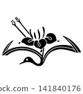 This is a family crest. It's called Iris and Crane. This is a family crest. It's called Iris and Crane. 141840176
