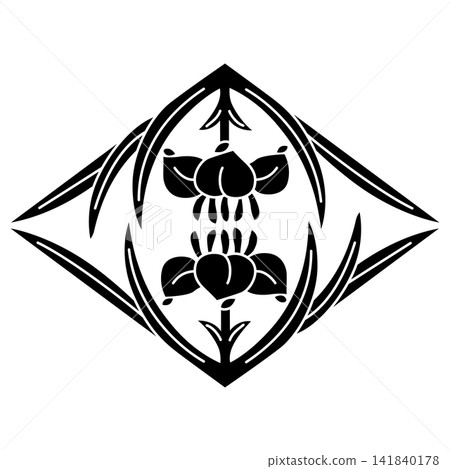 This is a family crest. It's called the Nakayama family iris crest. This is a family crest. It's called the Nakayama family iris crest. 141840178