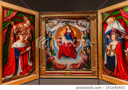 cathedral of Moulins, Allier, France, the triptych cathedral of Moulins, Allier, France, the triptych 141840403
