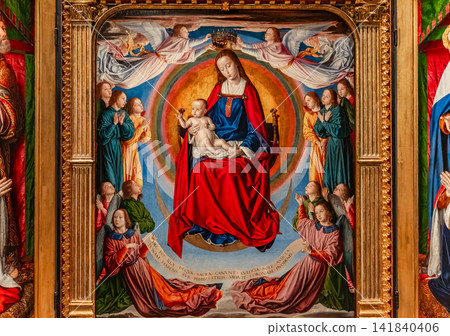 cathedral of Moulins, Allier, France, the triptych cathedral of Moulins, Allier, France, the triptych 141840406