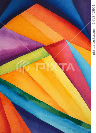 Abstract bright colorful watercolor patches background Abstract bright colorful watercolor patches background 141842901