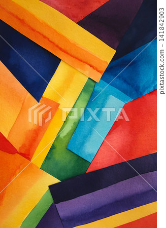 Abstract bright colorful watercolor patches background Abstract bright colorful watercolor patches background 141842903