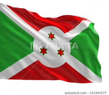 Burundi Flag - National Flag Illustration Burundi Flag - National Flag Illustration 141843577