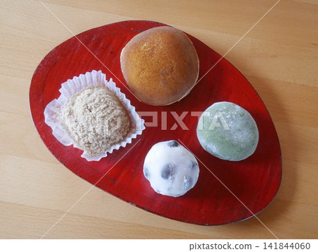 Japanese sweets (photographed from above) Japanese sweets (photographed from above) 141844060