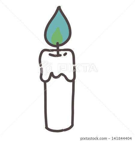 White candle, blue flame White candle, blue flame 141844404