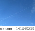 Airplane cloud and blue sky 141845235