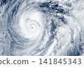 Hurricane, tornado from space. Elements of this image furnished by NASA 141845343