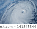 Hurricane, tornado from space. Elements of this image furnished by NASA 141845344