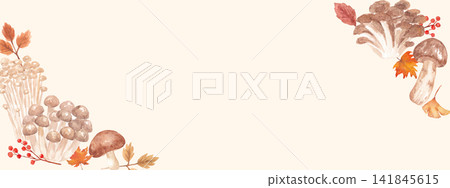 水彩蘑菇畫框 水彩蘑菇畫框 141845615