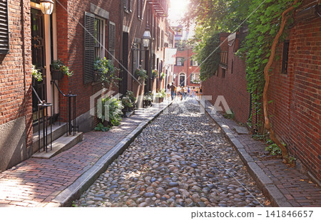 Arcon Street, famous street in Boston, USA Arcon Street, famous street in Boston, USA 141846657