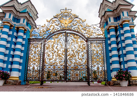 Saint Petersburg, Russia, Entrance gate Catherine Park Pushkin Saint Petersburg, Russia, Entrance gate Catherine Park Pushkin 141846686