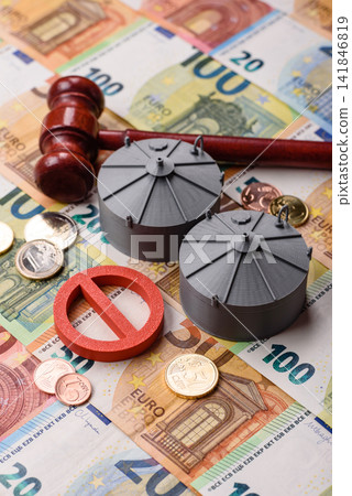 A ban, sanctions, or an embargo on oil and liquefied gas supplies to Europe. An oil supply ban A ban, sanctions, or an embargo on oil and liquefied gas supplies to Europe. An oil supply ban 141846819