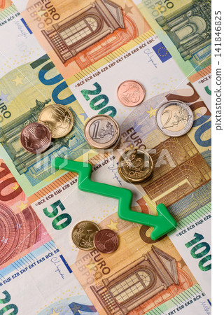 Paper cash euro as a means of payment and exchange in Europe. Euro banknotes Paper cash euro as a means of payment and exchange in Europe. Euro banknotes 141846825