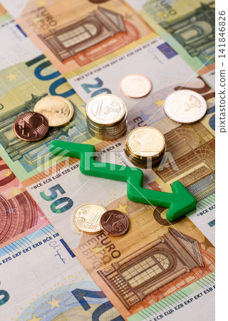 Paper cash euro as a means of payment and exchange in Europe. Euro banknotes Paper cash euro as a means of payment and exchange in Europe. Euro banknotes 141846826