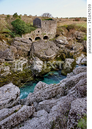 Fortress old town, stone heritage, fortification building, Podgorica, Montenegro Fortress old town, stone heritage, fortification building, Podgorica, Montenegro 141847039