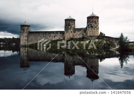 Savonlinna, Finland, Fortress old town, stone landmark heritage Savonlinna, Finland, Fortress old town, stone landmark heritage 141847056
