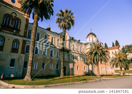 New Athos, Abkhazia, New Athos Monastery on sunny summer day 141847191