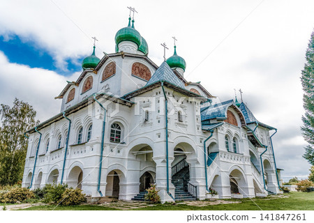 Nikolo-Vyazhishchsky orthodox Monastery temple in Novgorod region, Russia Nikolo-Vyazhishchsky orthodox Monastery temple in Novgorod region, Russia 141847261
