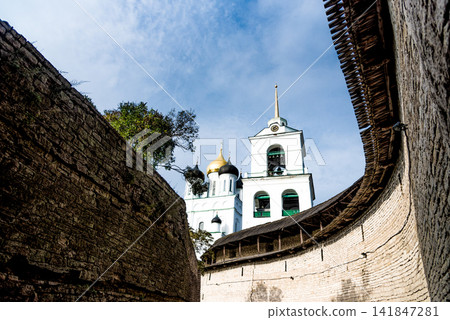 Holy Trinity Cathedral orthodox christianity temple in Pskov Kremlin, Russia Holy Trinity Cathedral orthodox christianity temple in Pskov Kremlin, Russia 141847281