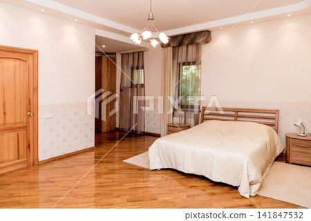 Style cozy bedroom interior modern spacious residential apartment flat home Style cozy bedroom interior modern spacious residential apartment flat home 141847532