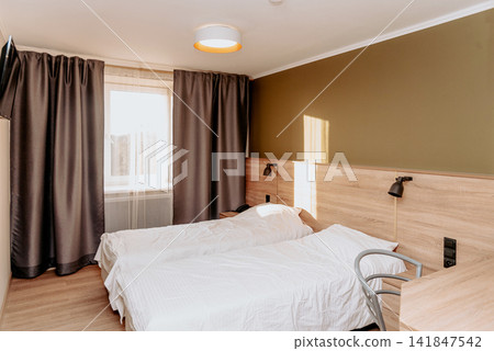 Style bedroom interior residential building, bedchamber design hotel apartment Style bedroom interior residential building, bedchamber design hotel apartment 141847542