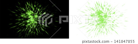 Green energy burst light effect PNG , isolated on transparent background Green energy burst light effect PNG , isolated on transparent background 141847855