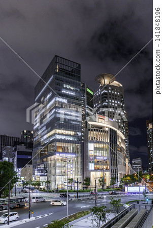 Osaka night view, Umeda, JR Osaka Station, Hilton Plaza West, Osaka City, Osaka Prefecture 141848196