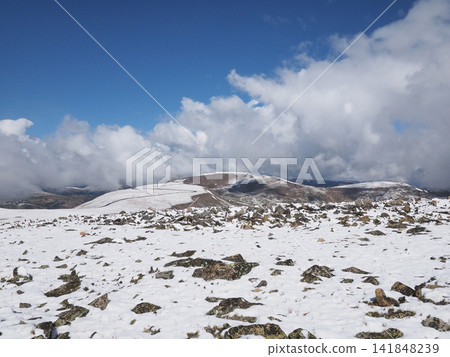 A view of Rocky Mountain National Park after a sudden snowfall. A view of Rocky Mountain National Park after a sudden snowfall. 141848239